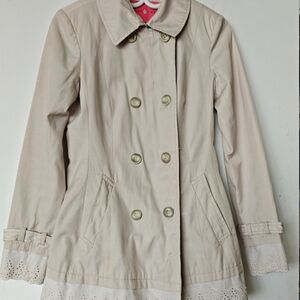 Ivanka Trump Beige Double-Breasted Trench Coat